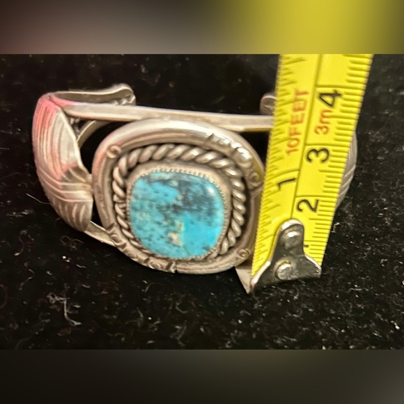 Opulent Vintage American Navajo Sterling and Carico Lake Turquoise. Hand made. - Picture 16 of 16